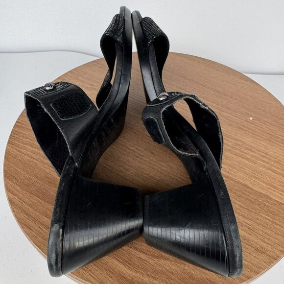 Munro Black Heeled Sandals Rhinestone‎ Size 10N Narrow - Picture 5 of 9